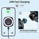 Suporte Magnético para Carro com Carregador Sem Fio VRIG para iPhone 14 13 12 Series com Carregamento Rápido na Ventoinha