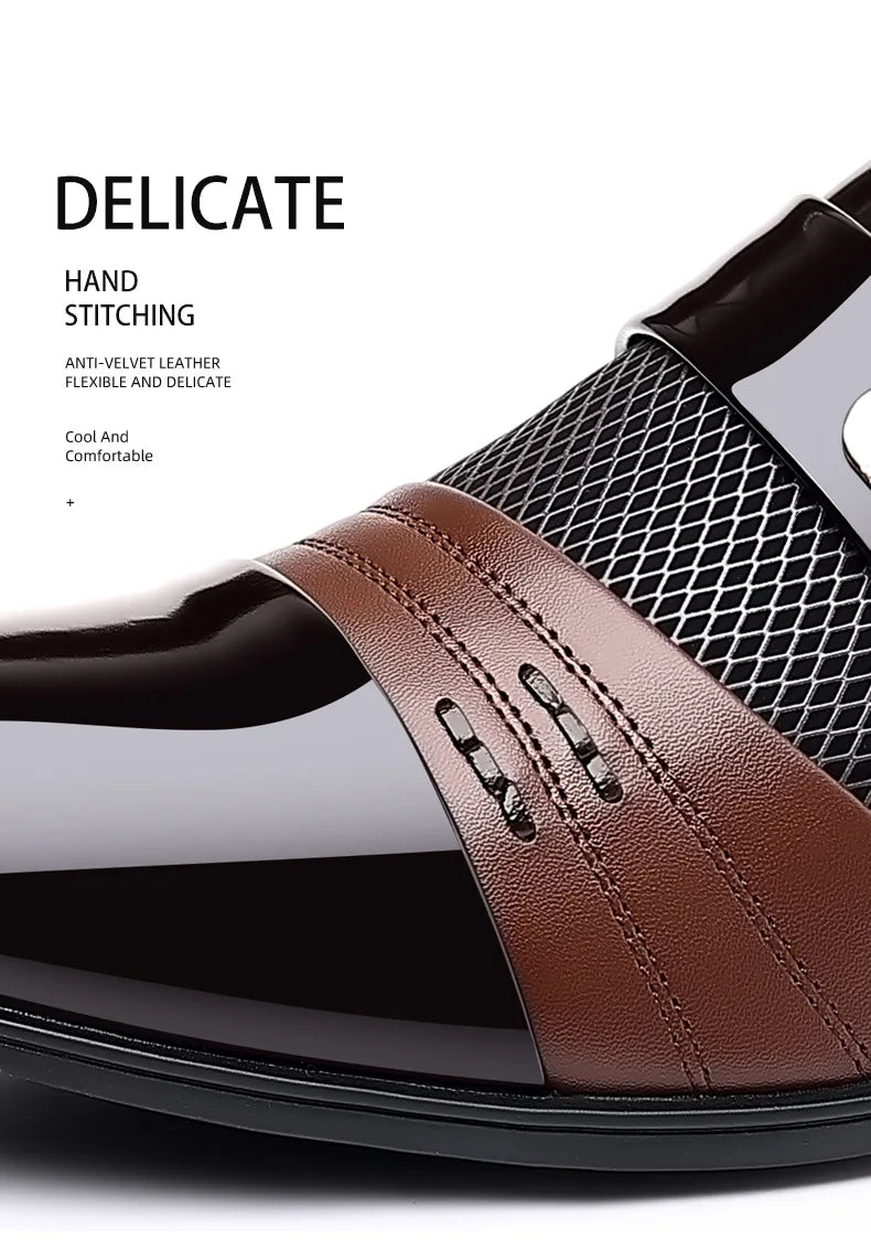 Oxford Sapatos Masculinos de Luxo Laca Sapato de Casamento Apontado Dedo Do Pé Sapatos de Vestido para Homens Clássicos Homens de Negócios Sapatos de Couro Tamanho Grande 38-48
