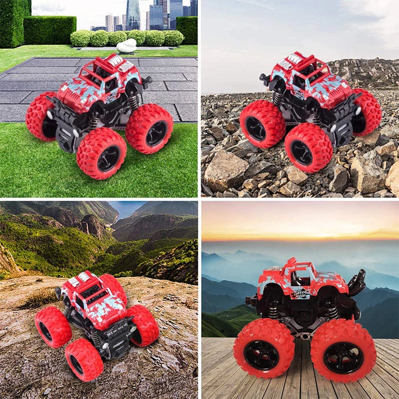 Puxe para trás o carro de brinquedo Rotação inercial do carro Veículo off-road com tração nas quatro rodas SUV Racing Power Car Toy CarGift para crianças