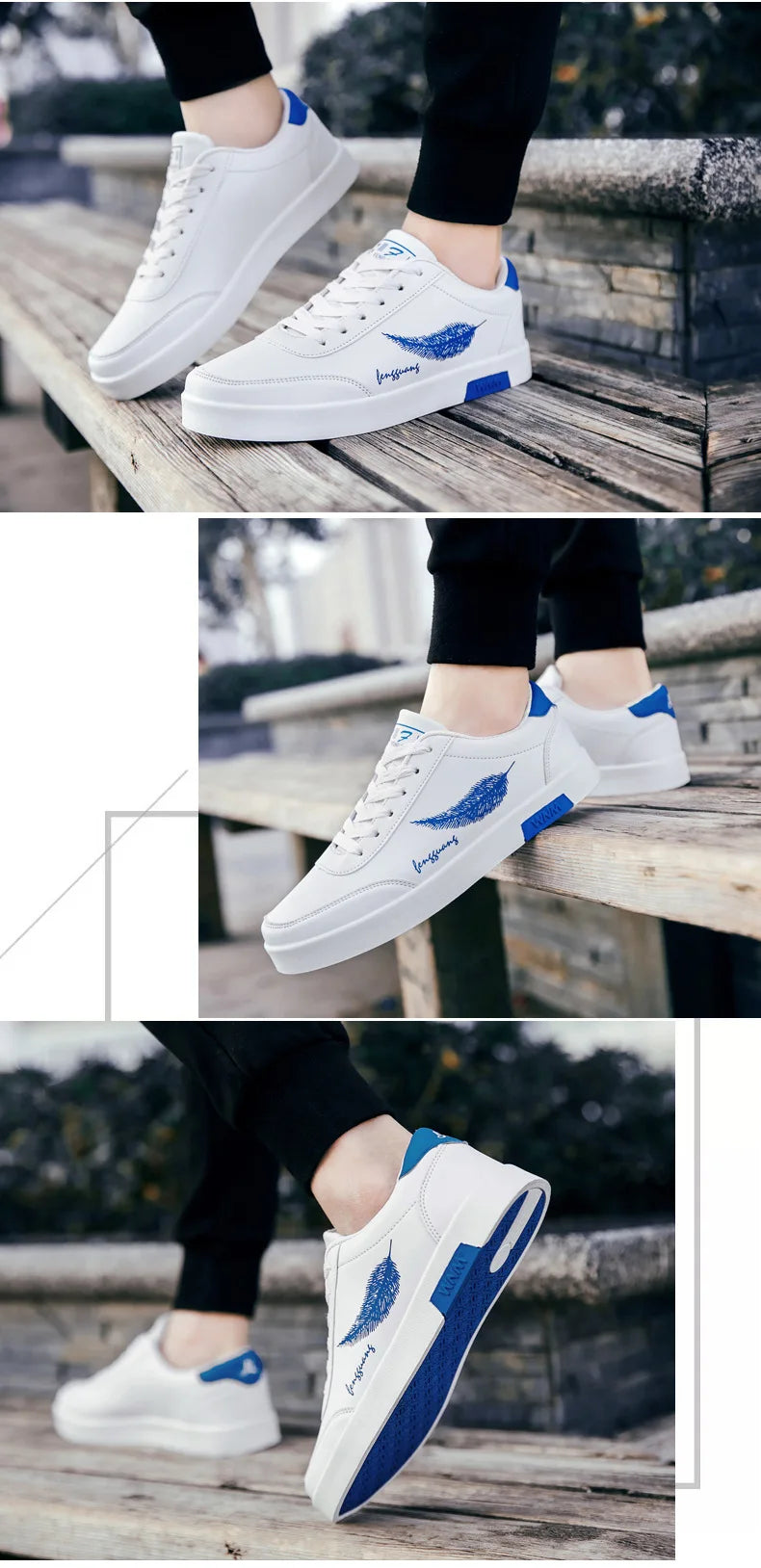 Homens brancos Calçados Esportivos Moda Homens Sapatos Casuais Homem de Couro Flats Conforto Resistente Tênis Casuais Masculinos Zapatillas De Hombre