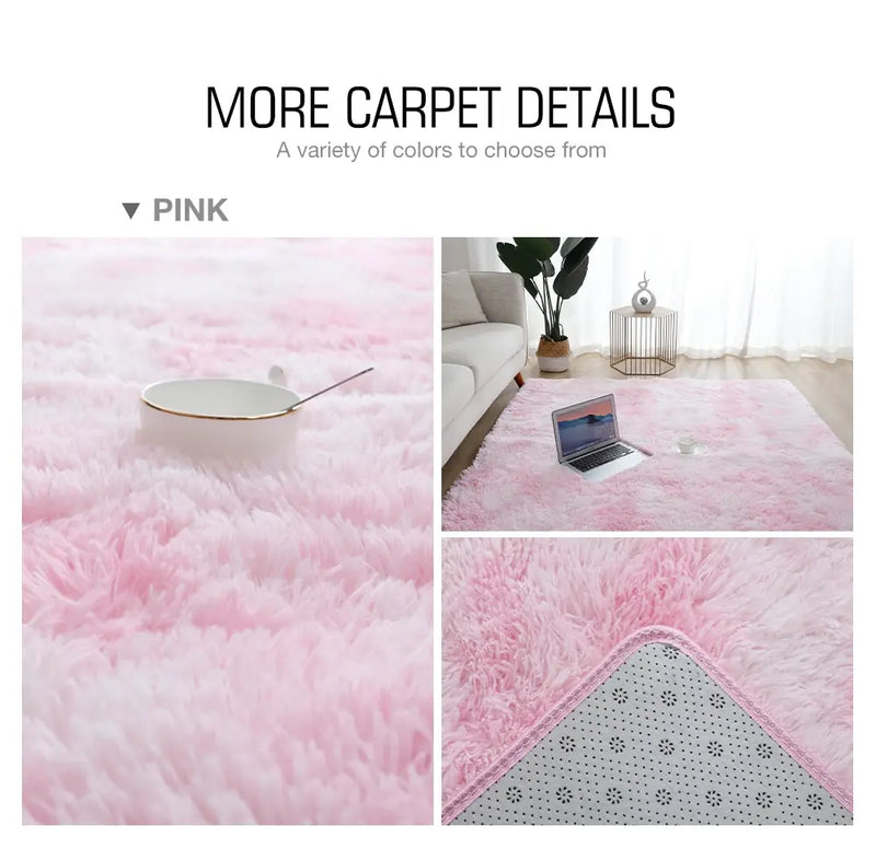 Tapete cinza para sala de estar Tapete de pelúcia Cama Quarto Chão Tapetes fofos Antiderrapantes Tapetes de decoração para casa Tapetes de veludo macio Cobertor de quarto infantil