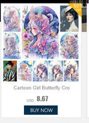 Bird Girl Pré-Impresso Cross Stitch Kit Completo DIY Bordado DMC Fios Artesanato Tricô Hobby Pacote Mágico Jóias