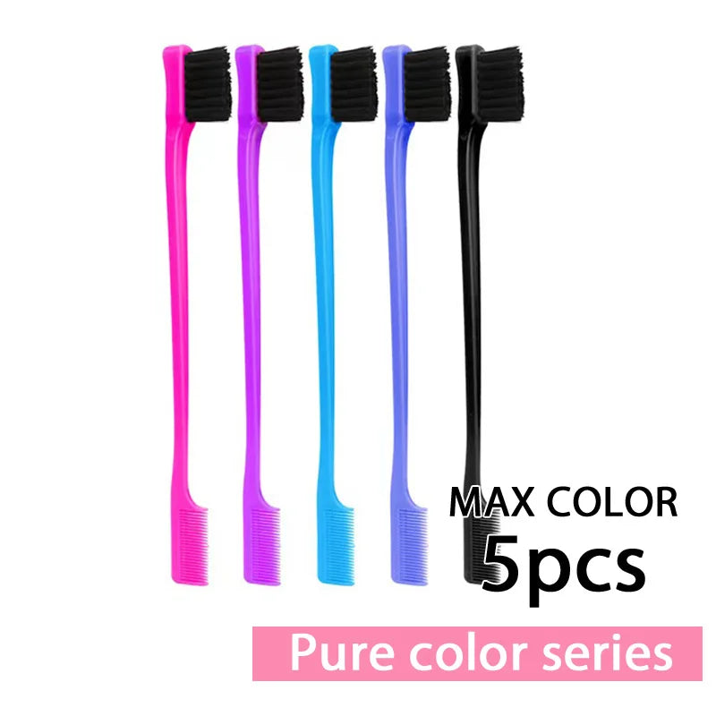 Escova Pente para Cabelo 3 em 1 1-10 Unidades Escova de Dupla Face Pente para Baby Hair & Escova para Sobrancelhas Escova de Alisamento Ferramenta para Cabelo