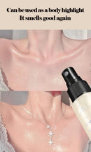 Spray Iluminador com Glitter Perolado, Óleo Loção, Iluminador Líquido para Rosto, Corpo, Pescoço e Cabelo, Brilho Duradouro para Maquiagem