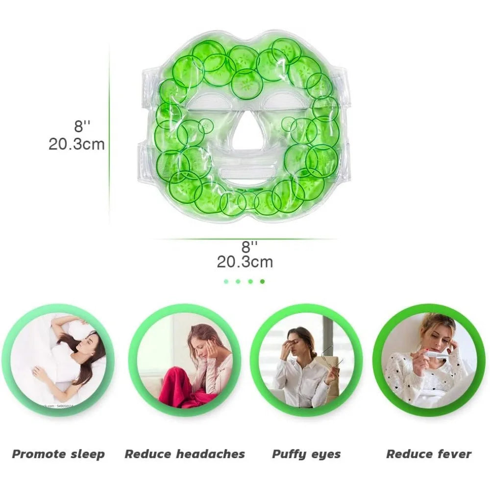 Pochete de Gel para o Rosto com Enfaixamento Reutilizável