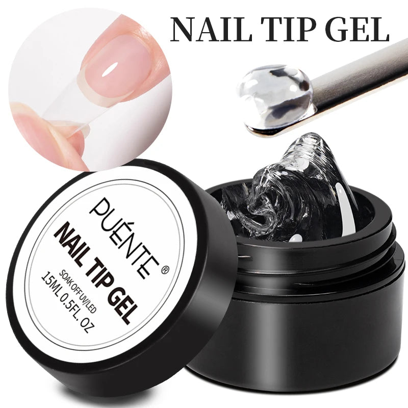 Solid Nail Tip Gel For Quickly Extend Nail Transparent 3D Modeling Carve Gel Soak Off UV Nail Art Gel Varnish 15ML Function Gel