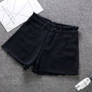 2023 Verão Mulher High Haist Jeans Shorts Moda Ásperas Denim Calças Curtas Colegial Calças Casuais Azul Preto Branco Jeans