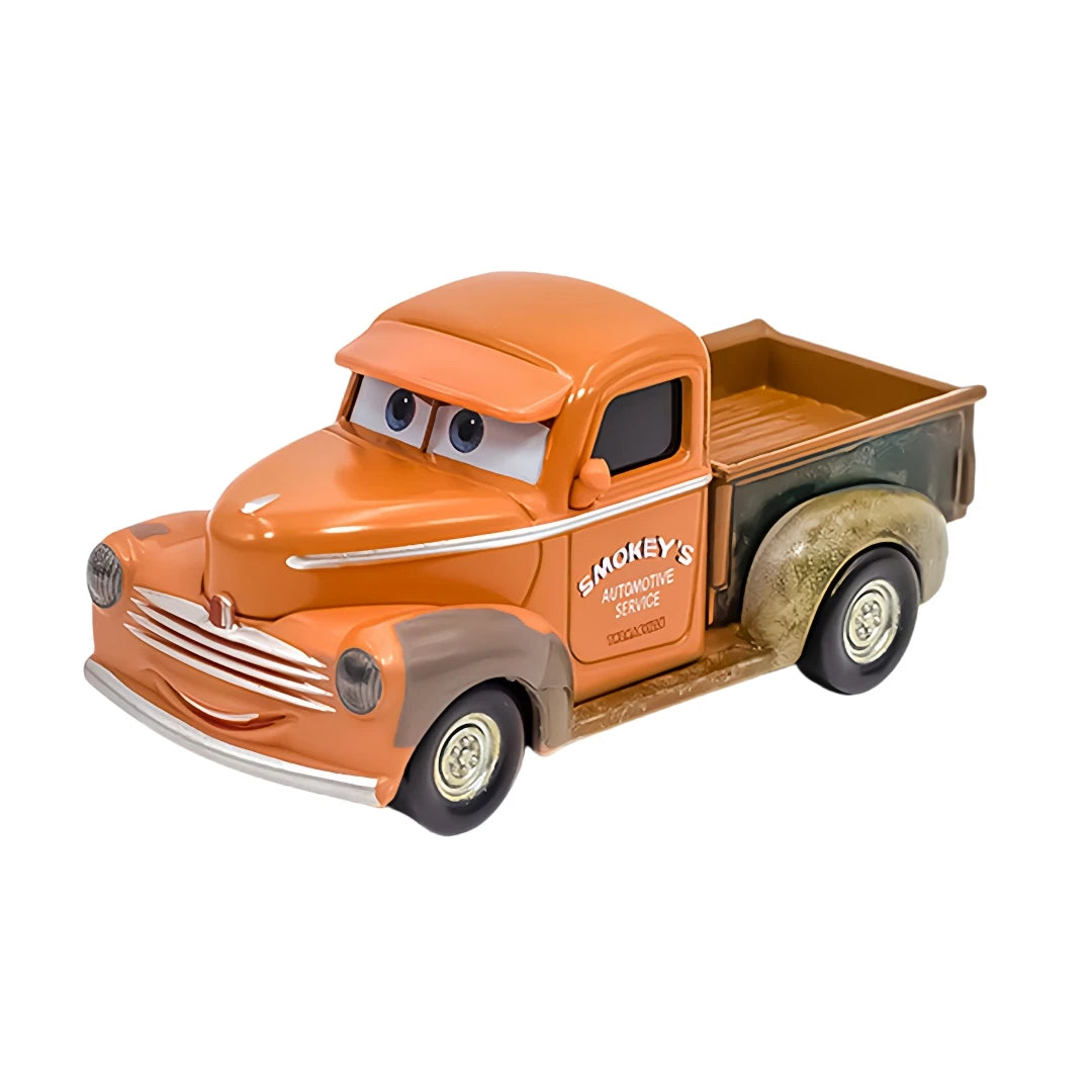 Disney Pixar Cars 3 Lightning Mcqueen Smokey Chick Hicks Collection 1:55 Veículos Diecast Alloy Car Toys Modelo Para Crianças Presente
