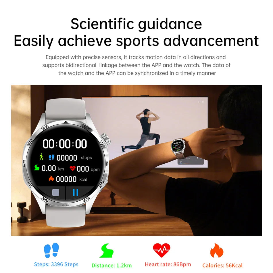 Para HUAWEI GT5 Pro GPS NFC Relógio Inteligente Masculino 360 * 360 Tela AMOLED Frequência cardíaca Bluetooth Chamada IP67 Homem à prova d'água Smartwatch 2024
