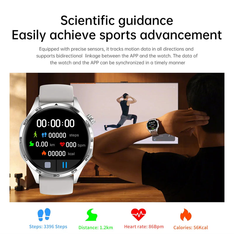 Para HUAWEI GT5 Pro GPS NFC Relógio Inteligente Masculino 360 * 360 Tela AMOLED Frequência cardíaca Bluetooth Chamada IP67 Homem à prova d'água Smartwatch 2024