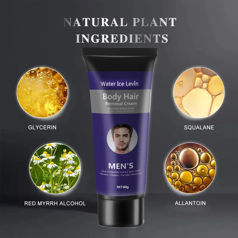 Creme de Depilação Depilador Permanente Creme Áreas Íntimas Saúde Indolor Removedor de Pêlos Inibidor de Crescimento Para Homens Cuidados com o Corpo