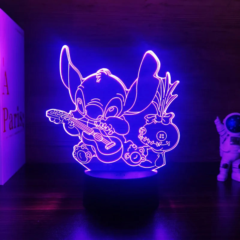 Luz noturna de ponto de ilusão 3D com controle remoto e lâmpada de decoração de quarto de toque inteligente Aniversário Dia dos Namorados Presentes de Natal