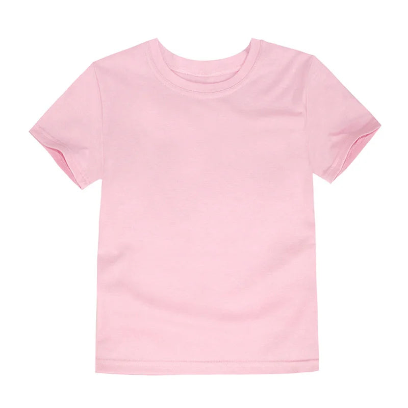 Camisetas clássicas para meninos meninas algodão branco preto camisetas de manga curta para bebê criança Roupas infantis Crianças de 2 a 14 anos