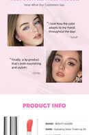 Gloss Labial Hidratante Beauty Glazed que Muda de Cor com a Temperatura, batom líquido de longa duração, gloss que aumenta os lábios, maquiagem para mulheres