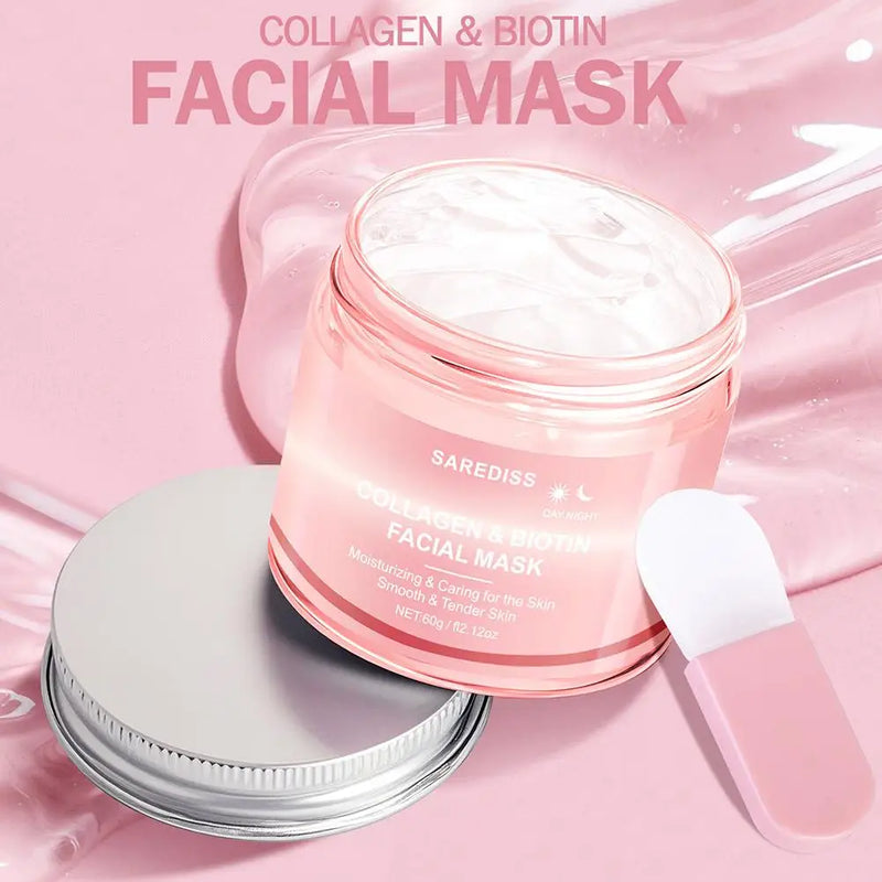 Máscara de Colágeno Peel-off Hidratação Profunda Cuidados Noturnos Hidratante e Suavizante Reduz Rugas Firmadora e Lifting Não Oleosa Para Todos os Tipos de Pele