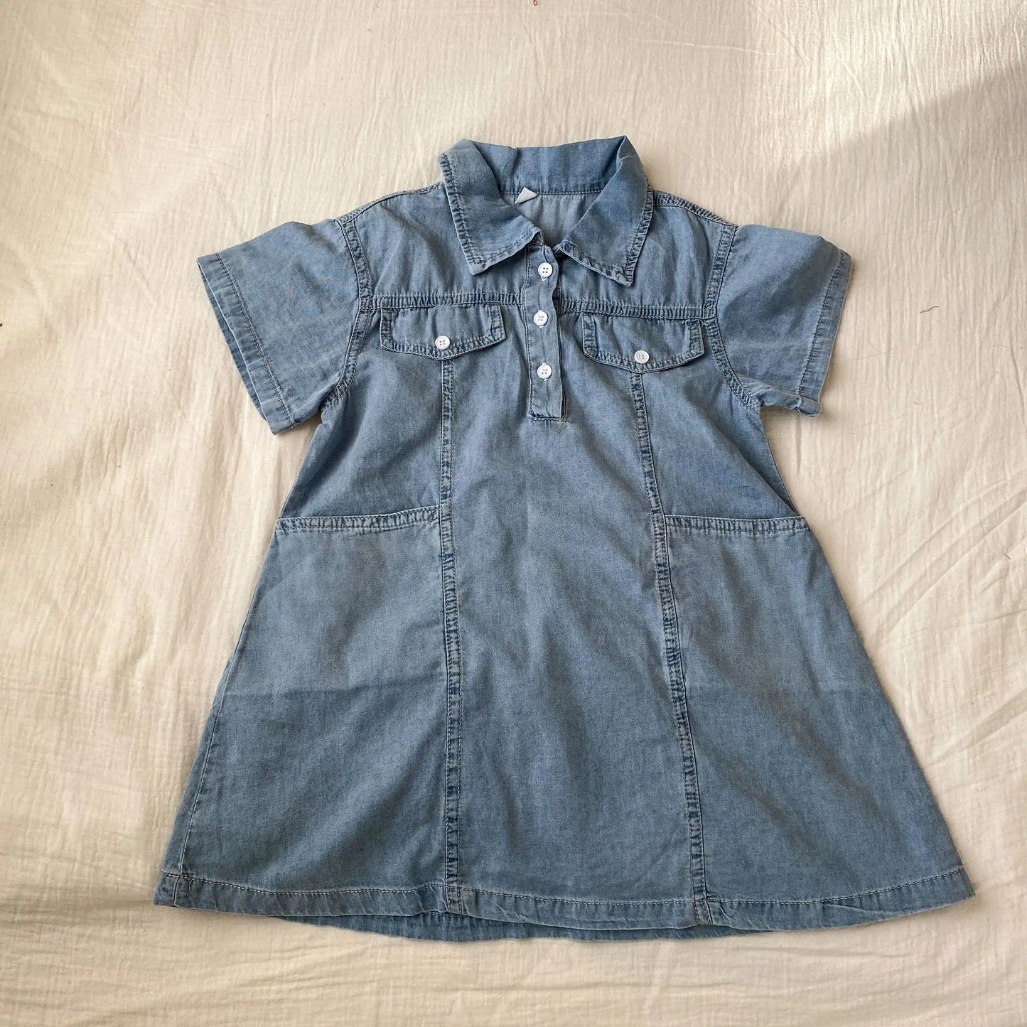 Roupas infantis 2025 verão novo terno jeans para menino ou vestido de menina casual roupas para irmão e irmã