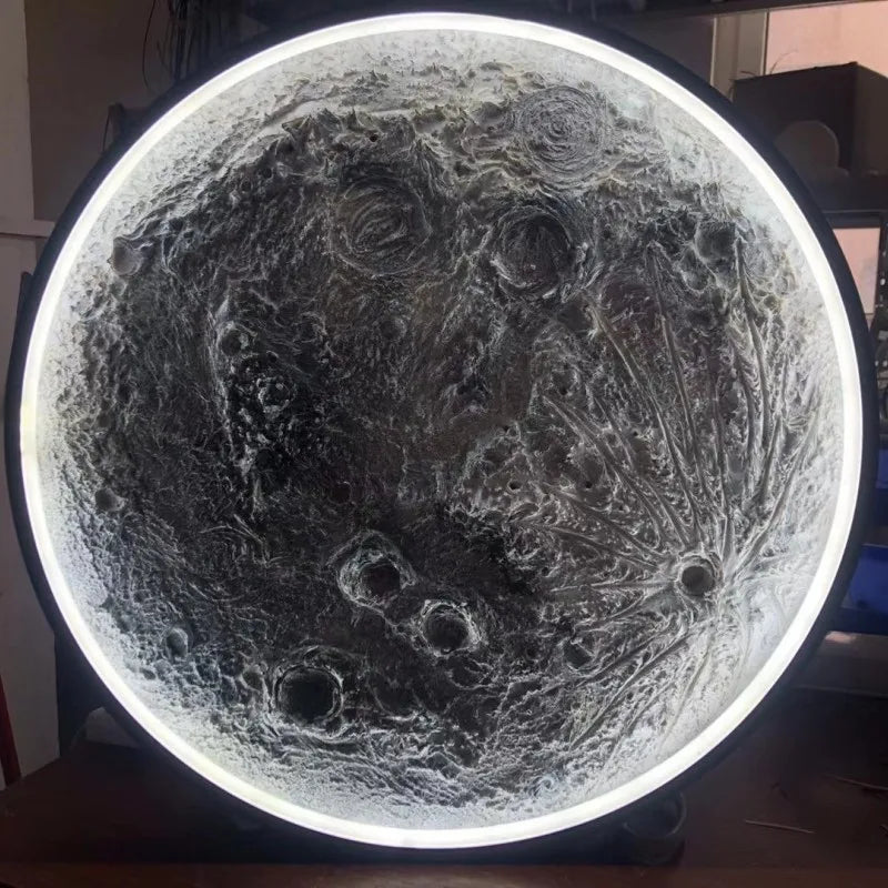 Lâmpada de parede 3D Crater moderna Luxo Redondo Tridimensional Alívio Lua Design Embelezado Decoração de Casa 3 Cor Lâmpada Mural