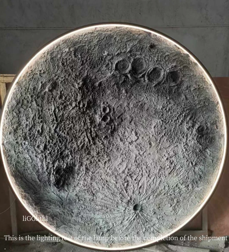 Lâmpada de parede 3D Crater moderna Luxo Redondo Tridimensional Alívio Lua Design Embelezado Decoração de Casa 3 Cor Lâmpada Mural