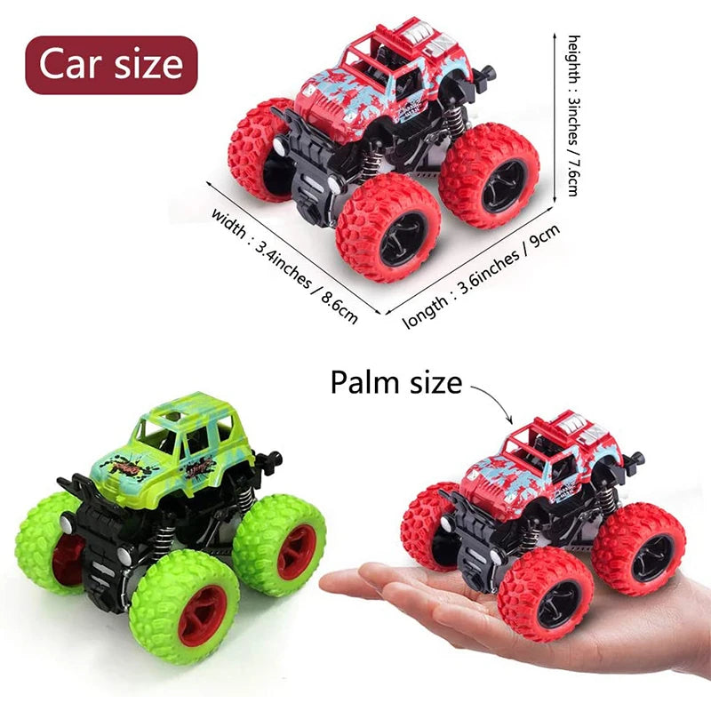 Puxe para trás o carro de brinquedo Rotação inercial do carro Veículo off-road com tração nas quatro rodas SUV Racing Power Car Toy CarGift para crianças