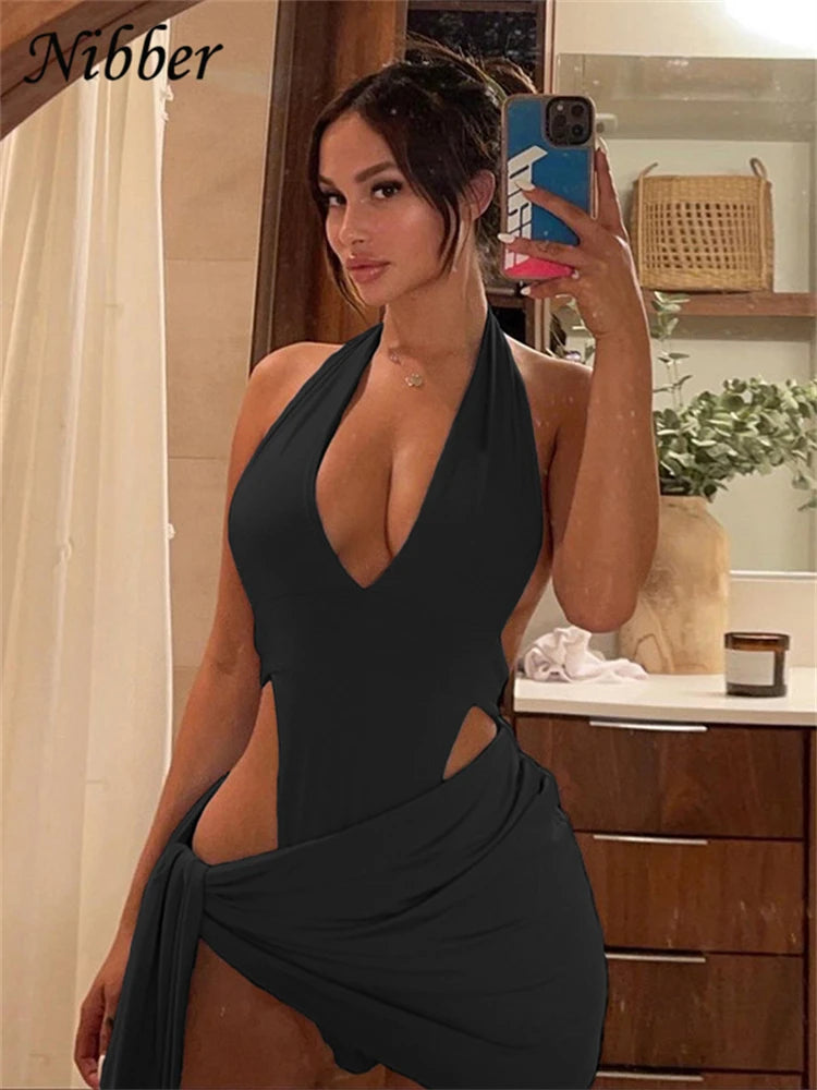 Nibber Sexy Beach Vacation Wear Basic Bikini Bodysuit Saias 2 Conjuntos de Duas Peças Para Roupas Femininas Ternos Maiô Feminino 2024