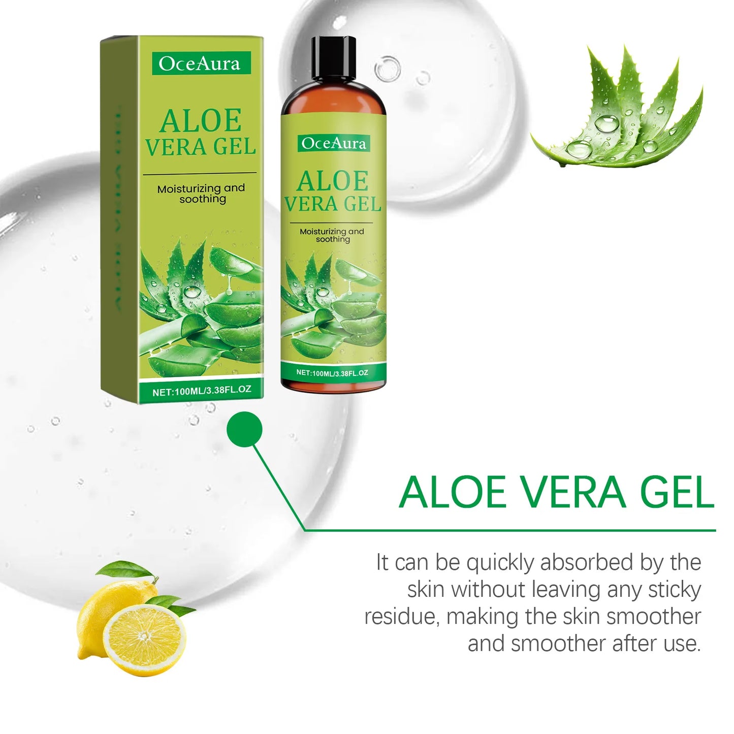 Gel de Aloe Vera Nutritivo Hidratante Suavizante Amaciante