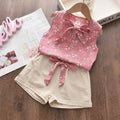 Novo Verão Bebê Meninas Roupas Crianças Sem Mangas Colete Shorts 2 Pçs/jogos Roupas Da Criança Infantil Moda Traje Crianças Fatos De Treino