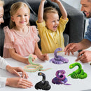 Cobra impressa em 3D 23,6 polegadas articulada flexível conjunta resina simulação víbora fidget animais brinquedos modelo para decoração de mesa engraçado