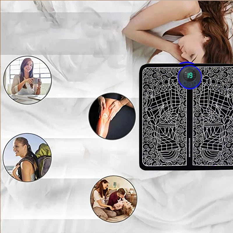 Massageador de pés elétrico Almofada de massagem muscular Treinador de relaxamento para massagem Fitness Esporte ao ar livre Casa Família Relaxar