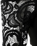 Sexy TeeContrast Lace Cutout Top de manga comprida ew ashion camisa de mulher 2025 outono inverno primavera blusas roupas femininas roupas