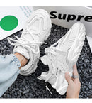 Sapato Masculino Respirável Sola Grossa Tênis Casual Corrida ao ar livre Quatro Estações Novo Tênis Masculino Solas Macias Conforto Tênis Masculino