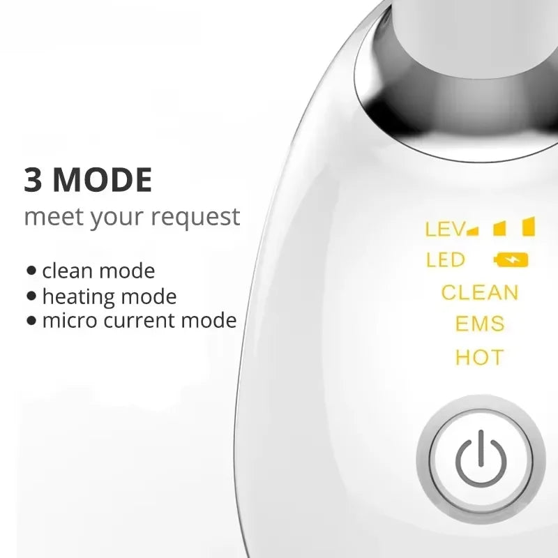 Dispositivo de Beleza para Pescoço EMS de 7 Cores Massageador Facial Lift Rejuvenescedor Removedor de Papada Anti-Rugas Massageador Facial com LED Fotônico para Firmar a Pele
