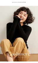 Pulôver feminino outono/inverno 100% puro suéter de caxemira casual suéter de malha gola redonda solto Tops básico versátil Blusa