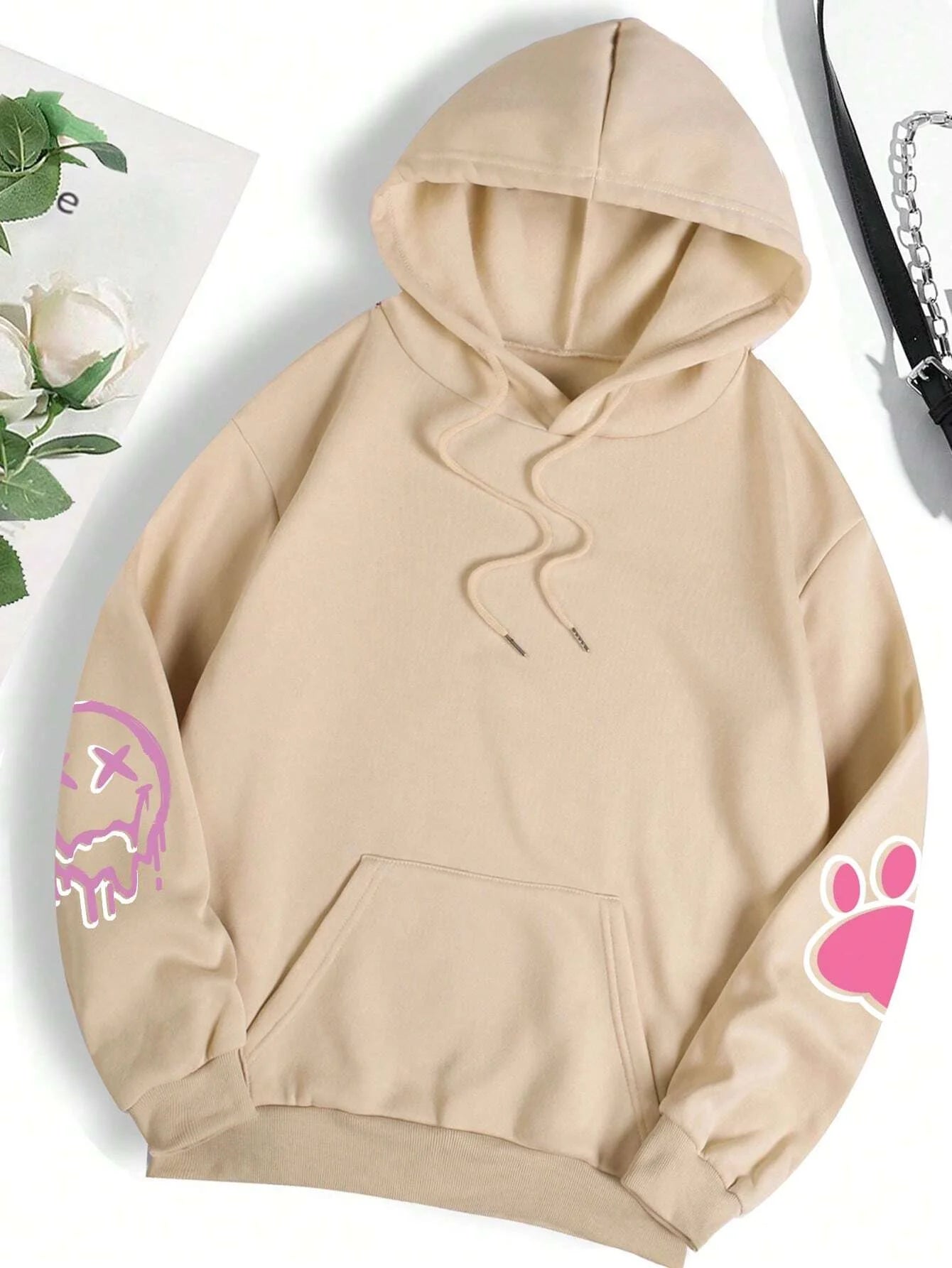 Hip Hop Street Casual Impresso Feminino Hoodies Moda Hoodie Oversize Solto Novos Moletons Outono Quente Fleece Roupas