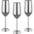 os copos de vinho altos de aço inoxidável 3PCS, projeto moderno elegante, 18oz, podem ser usados para o presente do dia do Valentim e o uso home