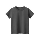 2024 Verão Meninas Meninos Camisetas Sólidas Roupas 100% Algodão Puro Manga Curta Amarelo Vermelho Verde Crianças UnderShirt Bottomming Roupas