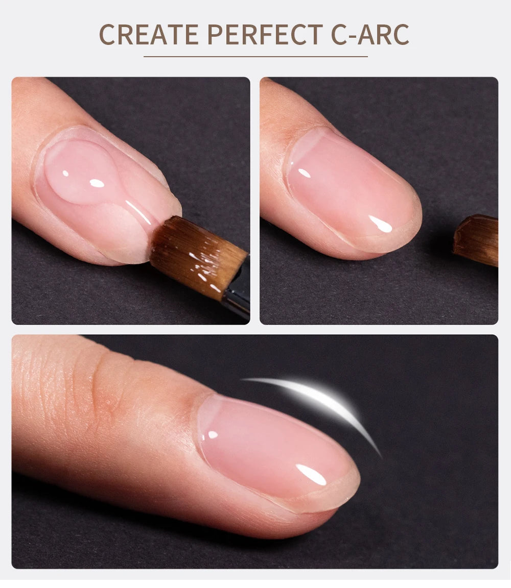 Esmalte em Gel Autonivelante 15ML Livre de Hema Gel Transparente Rígido Extensão de Unhas Modelagem 3D Cola para Strass Removedor de Verniz UV