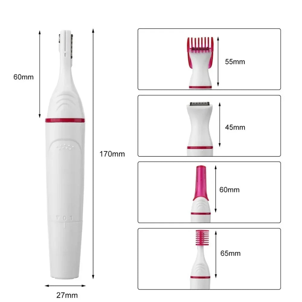 5 em 1 Conjunto Mulheres Depilador Aparador de Sobrancelha Feminino Lady Shaver Depilação Máquina de Barbear Depilador Biquíni Ferramenta Depilatória
