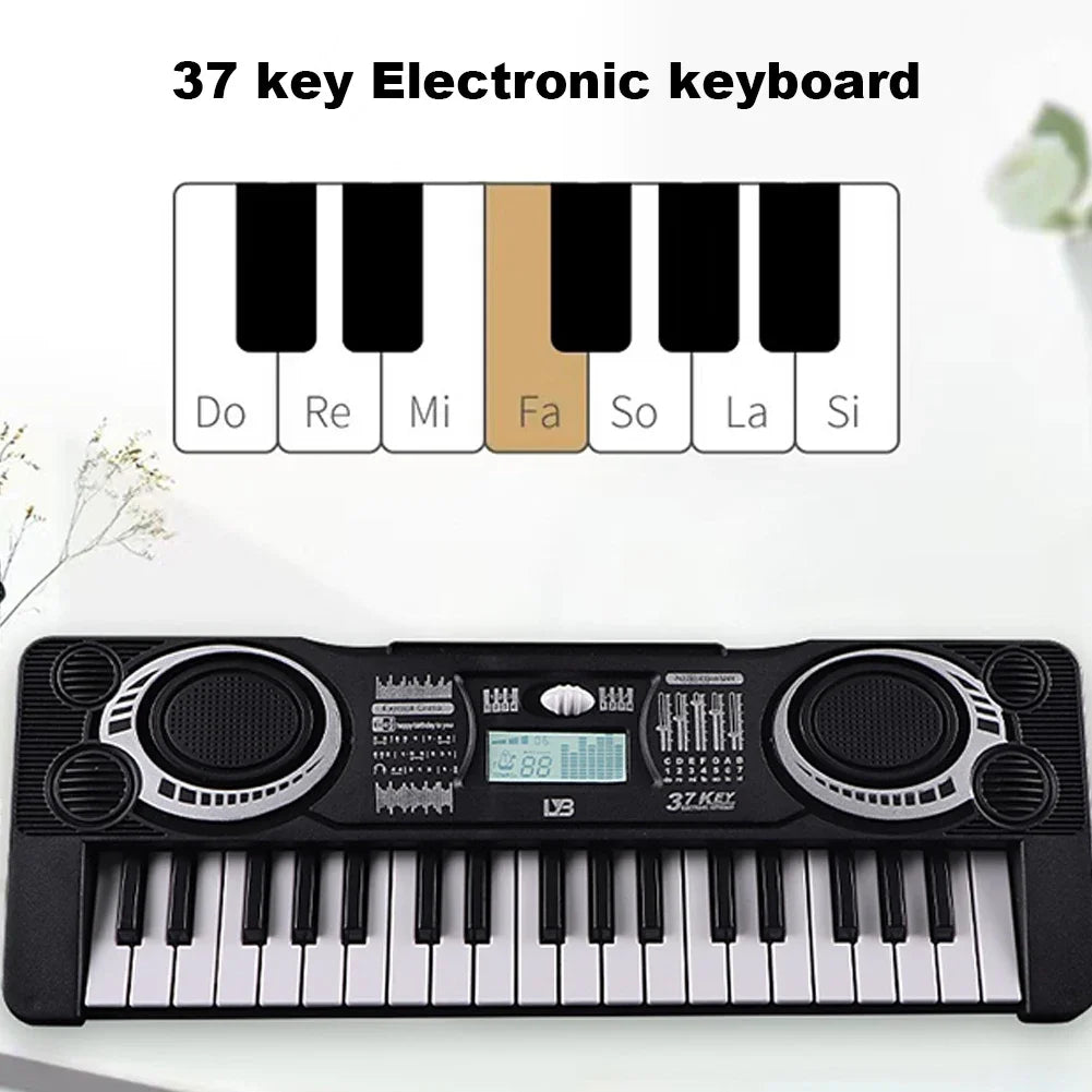 Piano Eletrônico Digital Crianças Brinquedo Educativo Portátil 37 Teclas Teclado de Piano Eletrônico Crianças Instrumento Musical