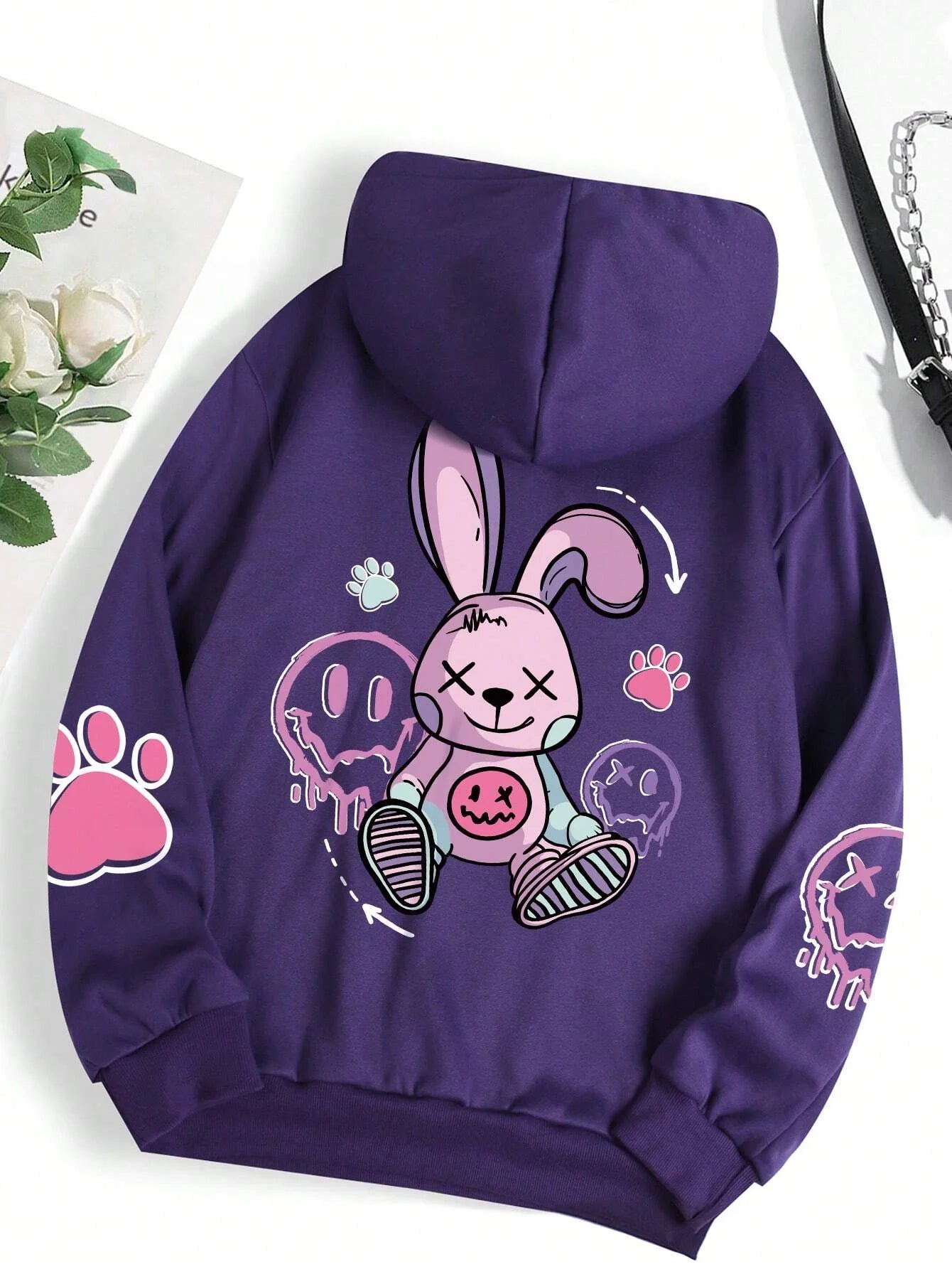 Hip Hop Street Casual Impresso Feminino Hoodies Moda Hoodie Oversize Solto Novos Moletons Outono Quente Fleece Roupas