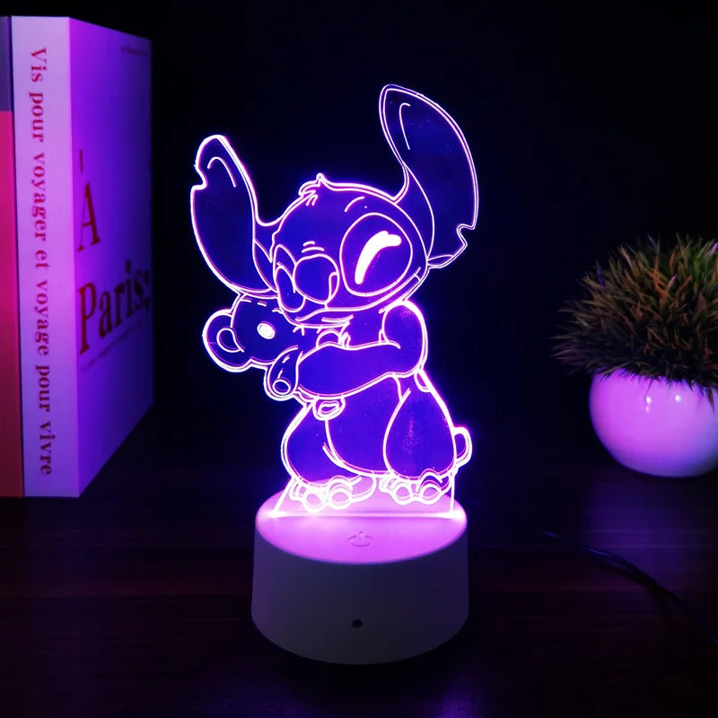 Luz noturna de ponto de ilusão 3D com controle remoto e lâmpada de decoração de quarto de toque inteligente Aniversário Dia dos Namorados Presentes de Natal