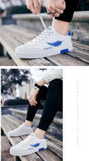 Homens brancos Calçados Esportivos Moda Homens Sapatos Casuais Homem de Couro Flats Conforto Resistente Tênis Casuais Masculinos Zapatillas De Hombre