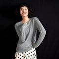 Pulôver feminino outono/inverno 100% puro suéter de caxemira casual suéter de malha gola redonda solto Tops básico versátil Blusa
