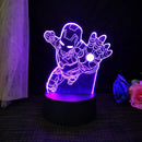 Homem-Aranha 3D Acrílico Luz Noturna USB Estéreo LED Lâmpada de Mesa Luz Fantasma Surpresa Presente de Aniversário LED Luz Usando USB e Bateria