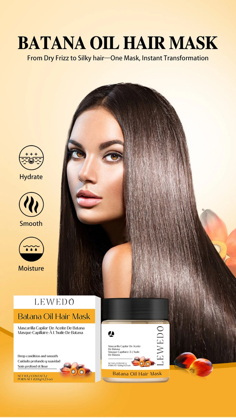 Máscara Capilar Batana Óleo Condicionador Batana 100% Natural Cuidados com o Cabelo Previne a Queda Nutre Pontas Secas Melhora a Maciez