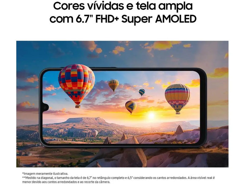 amsung Galaxy A16 128GB Cinza 4GB RAM 6,7 FHD + Câmera Tripla de Até 50MP + Selfie 13MP 5000mAh Bateria