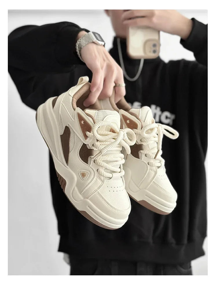 Sapatos masculinos casuais da moda NicheDesign Pão Plus Size Estudante Sistema de Fundo Grosso Sapatos Respirável Verão EVA Tênis