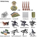 40 pcs/lote ww2 personagens militares wwii soldados do exército blocos de construção montagem de tijolos do exército nacional armas brinquedos para crianças