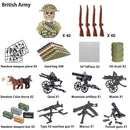 40 pcs/lote ww2 personagens militares wwii soldados do exército blocos de construção montagem de tijolos do exército nacional armas brinquedos para crianças