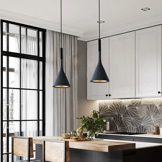 Luzes pendentes led modernas luz branca E27 para luminárias de cozinha Mesa de quarto Sala de jantar Abajur pendurado Lustre doméstico