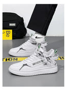 Primavera Outono Masculino Novo Estilo Tênis Vintage Moda Estudante Board Sapatos Casuais Sapatos de Cano Alto Sapatos de Fundo Grosso Respirável